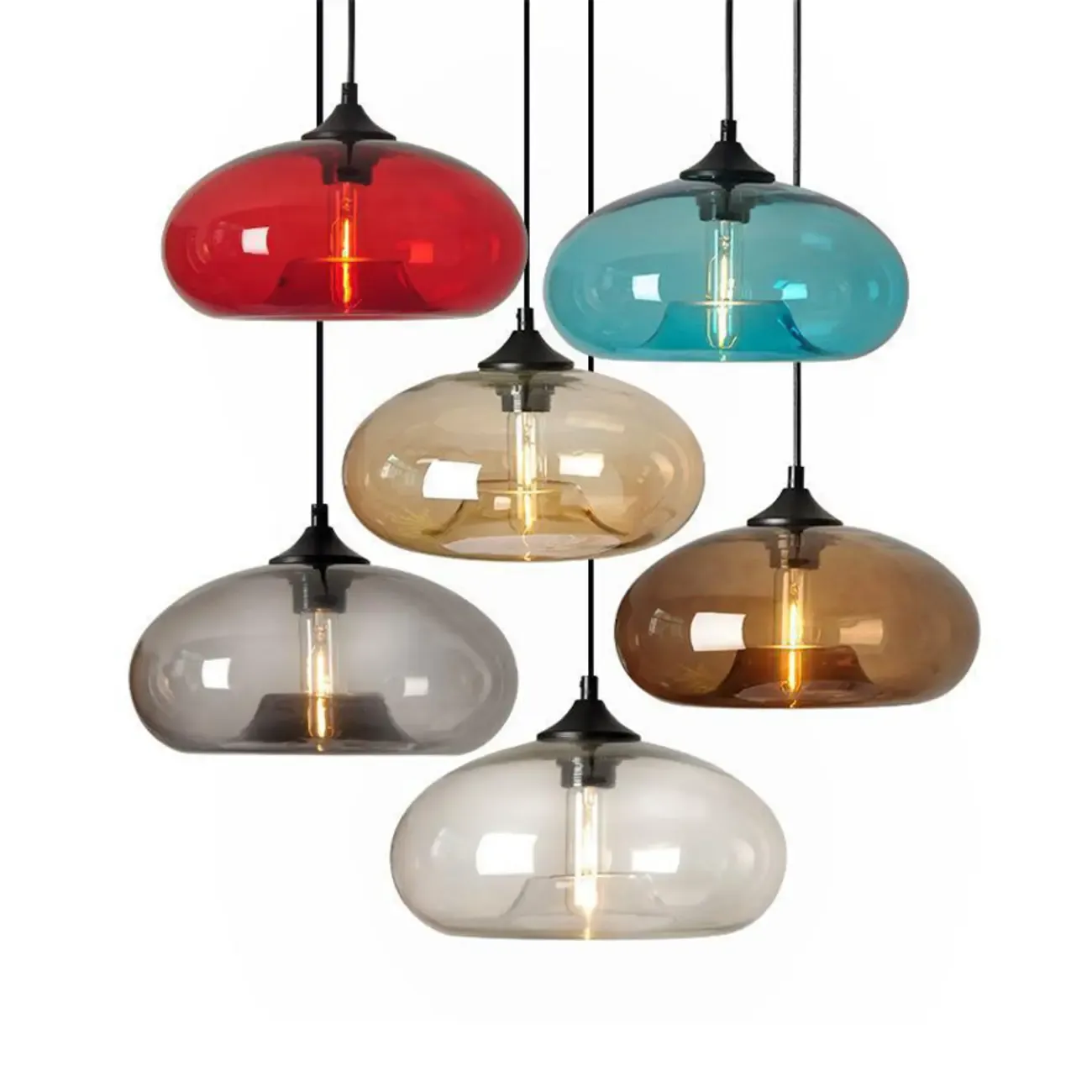 Modern Glass Hanging Pendant Light for Kitchen island  Image - 5