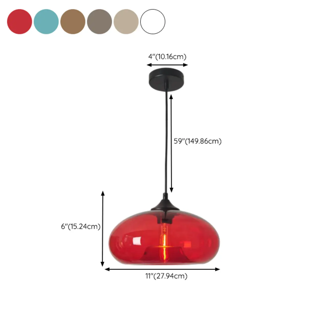 Modern Glass Hanging Pendant Light for Kitchen island  #size | homeyfad