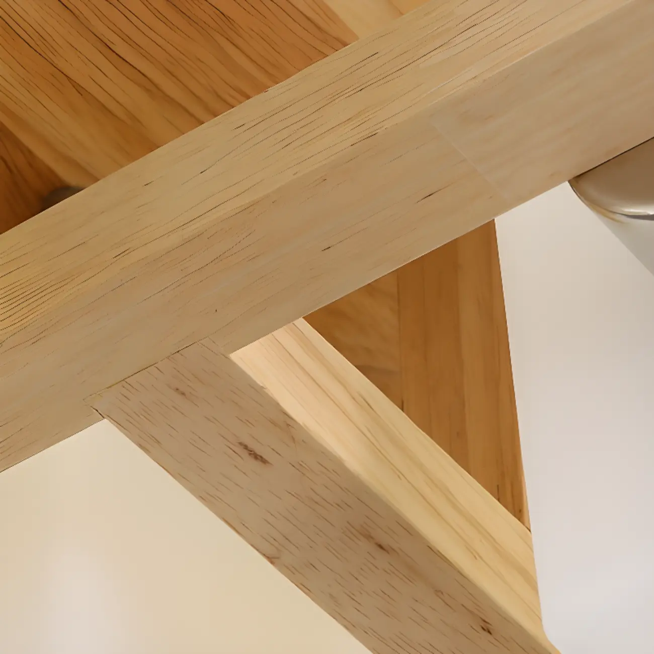 8.5" Height Square Glass Natural Wood Semi Flush Ceiling Light Image - 14 | homeyfad