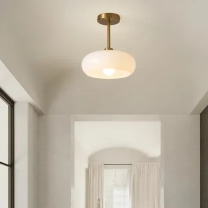Modern Semi Flush Ceiling Light for Living Room Elegance Image - 1