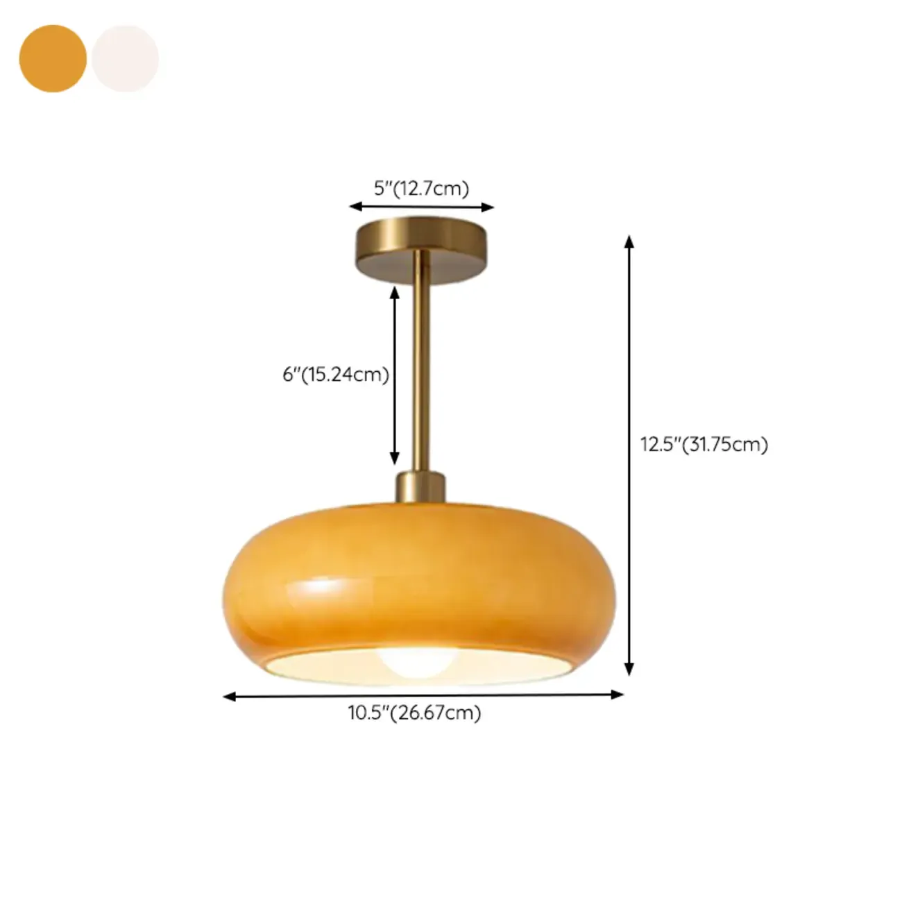 Modern Semi Flush Ceiling Light for Living Room Elegance Image - 13