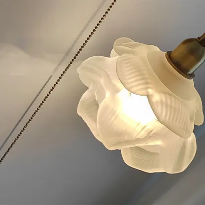 Mini Vintage Floral Wall Sconce with Brass Finish for Bedroom