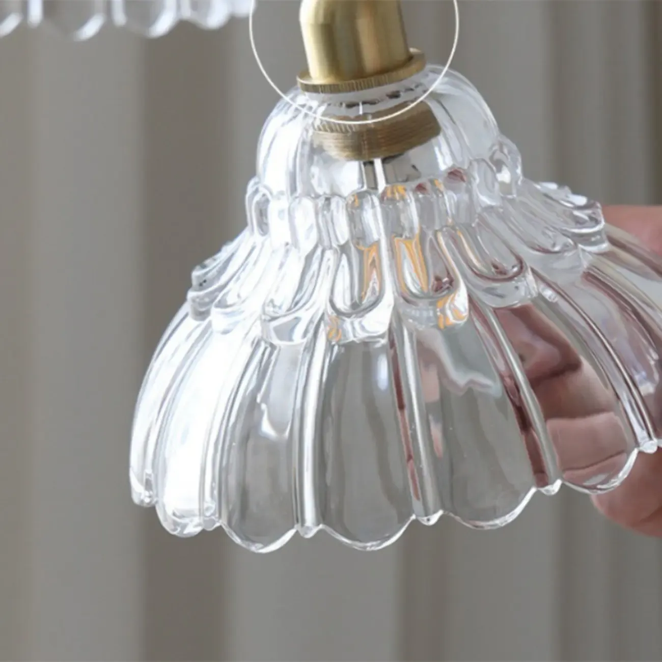 Mini Vintage Floral Wall Sconce with Brass Finish for Bedroom