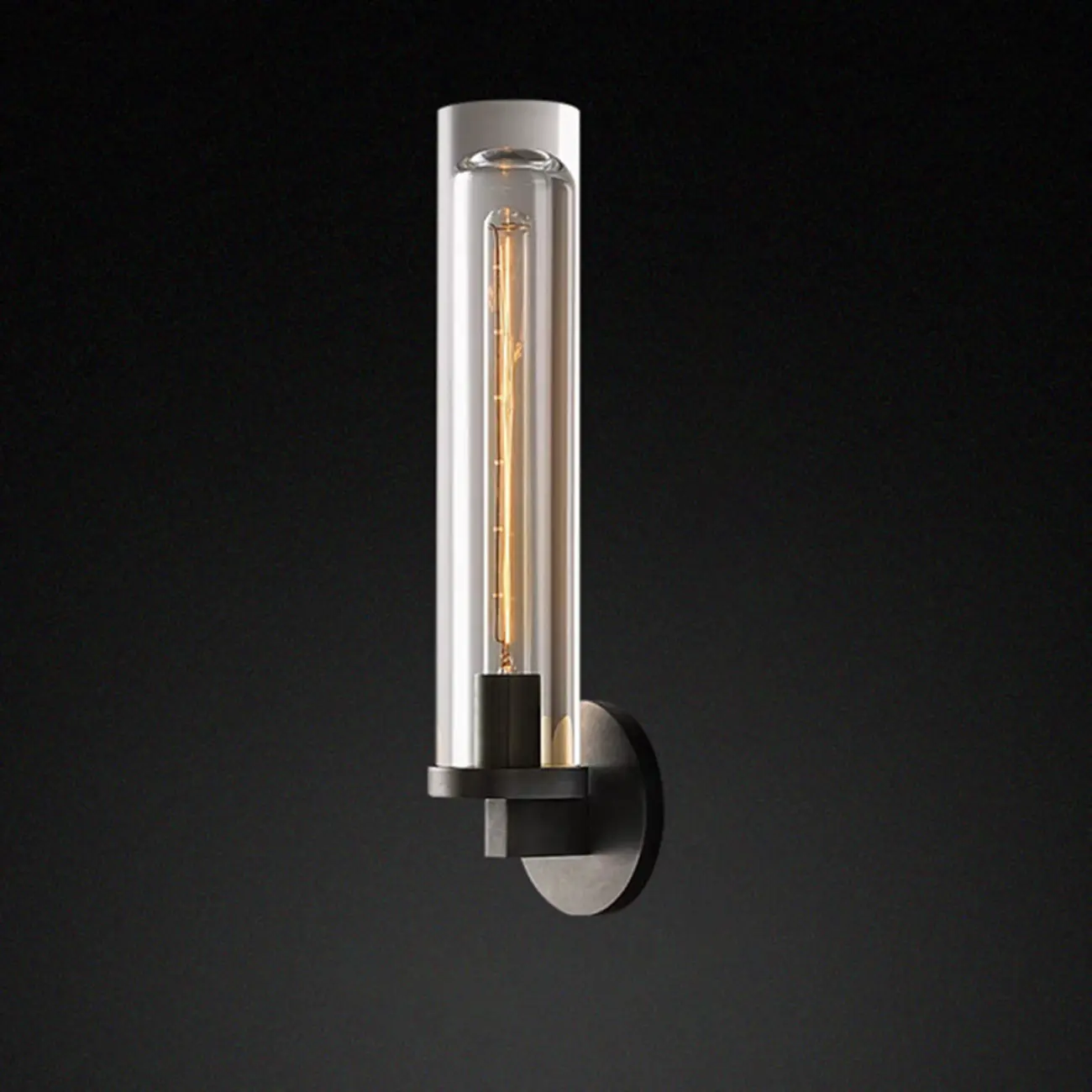 Modern Cylindrical Crystal Wall Sconce with LED Option Image - 4 | homeyfad