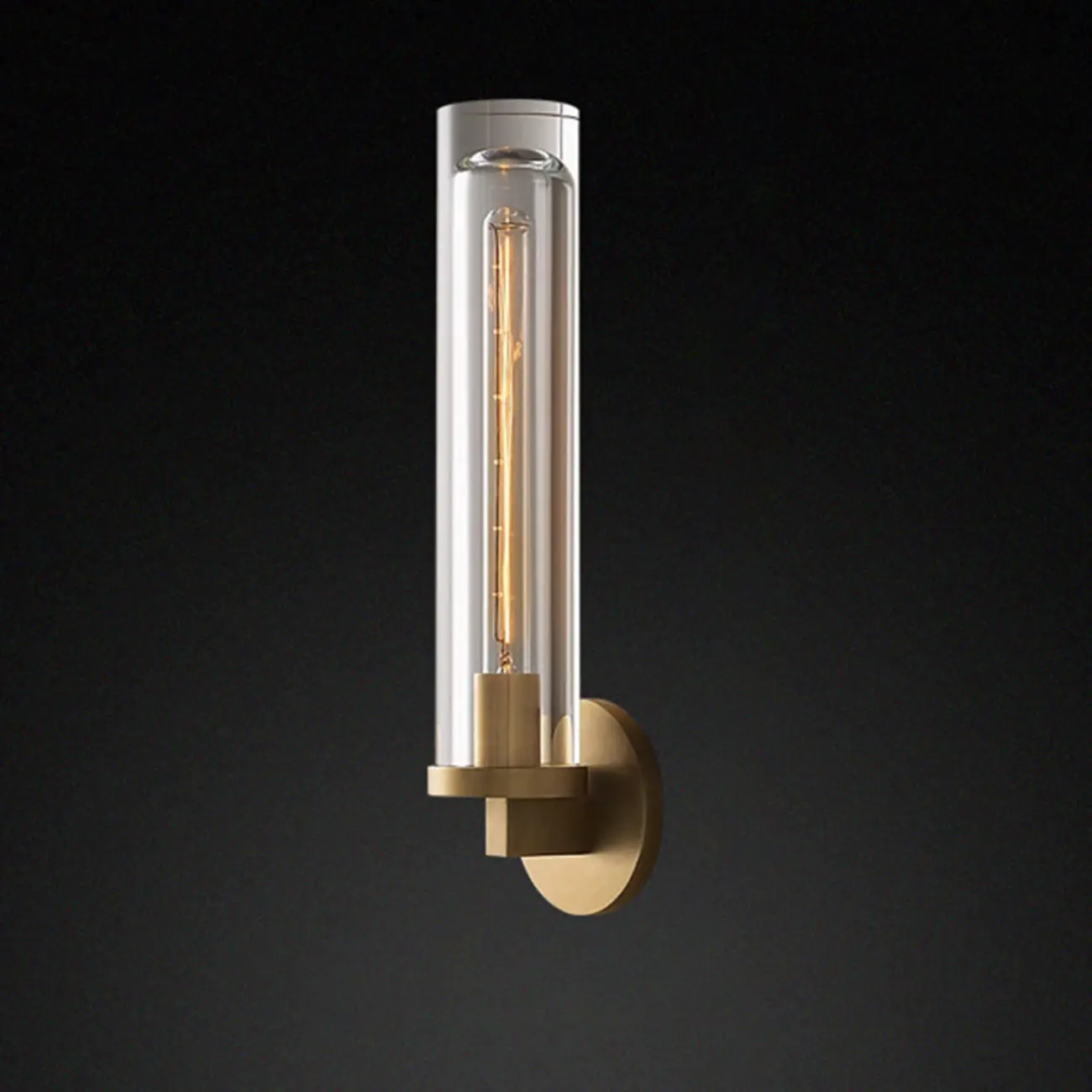 Modern Cylindrical Crystal Wall Sconce with LED Option Image - 5 | homeyfad