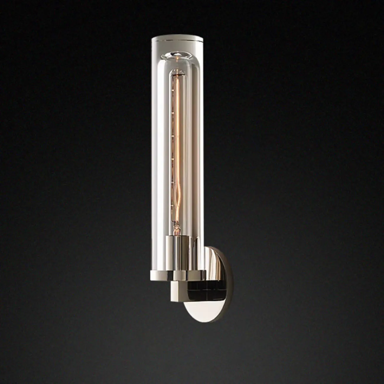 Modern Cylindrical Crystal Wall Sconce with LED Option Image - 6 | homeyfad
