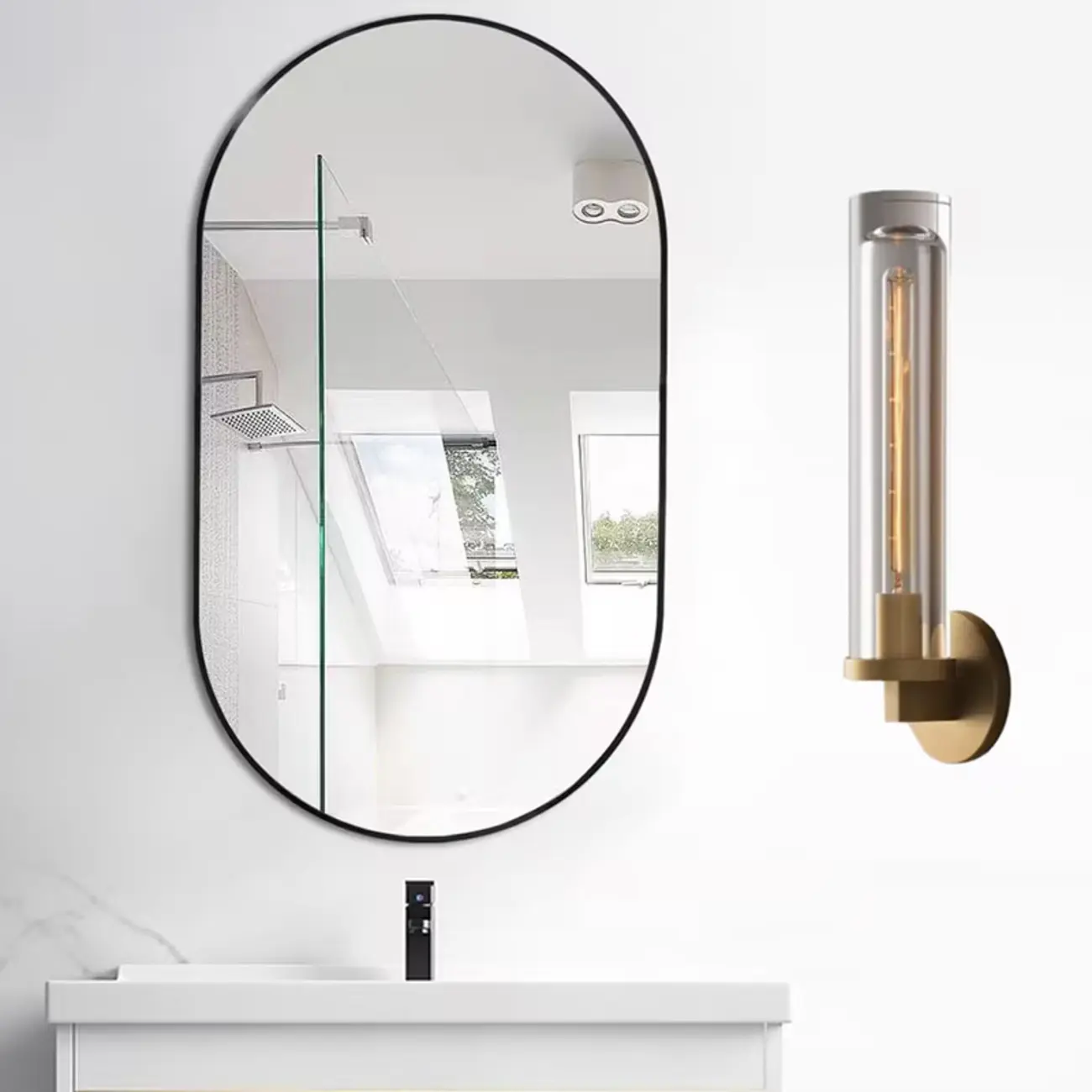 Modern Cylindrical Crystal Wall Sconce with LED Option Image - 3 | homeyfad