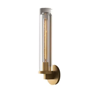 Modern Cylindrical Crystal Wall Sconce with LED Option Image - 14