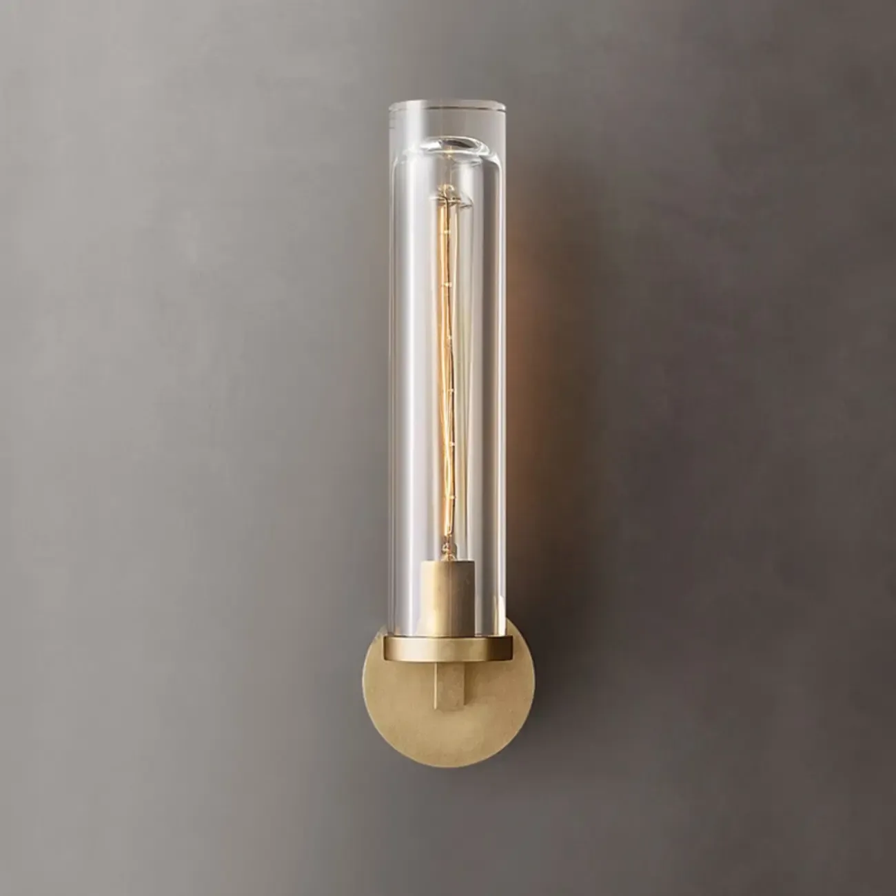 Modern Cylindrical Crystal Wall Sconce with LED Option Image - 7