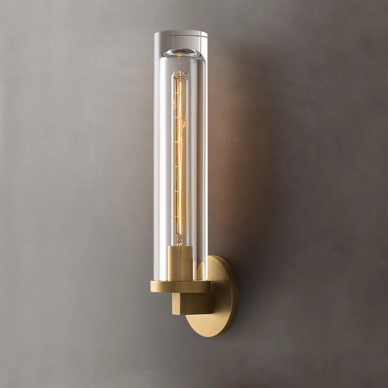 Modern Cylindrical Crystal Wall Sconce with LED Option Image - 9 | homeyfad