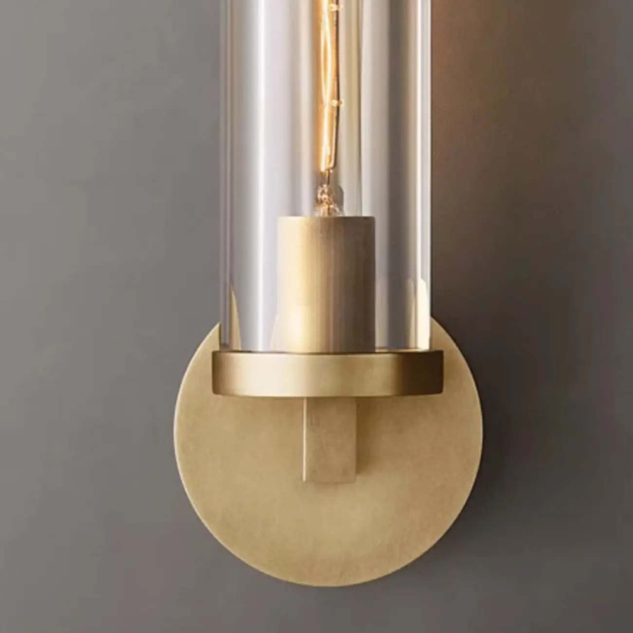 Modern Cylindrical Crystal Wall Sconce with LED Option Image - 8 | homeyfad