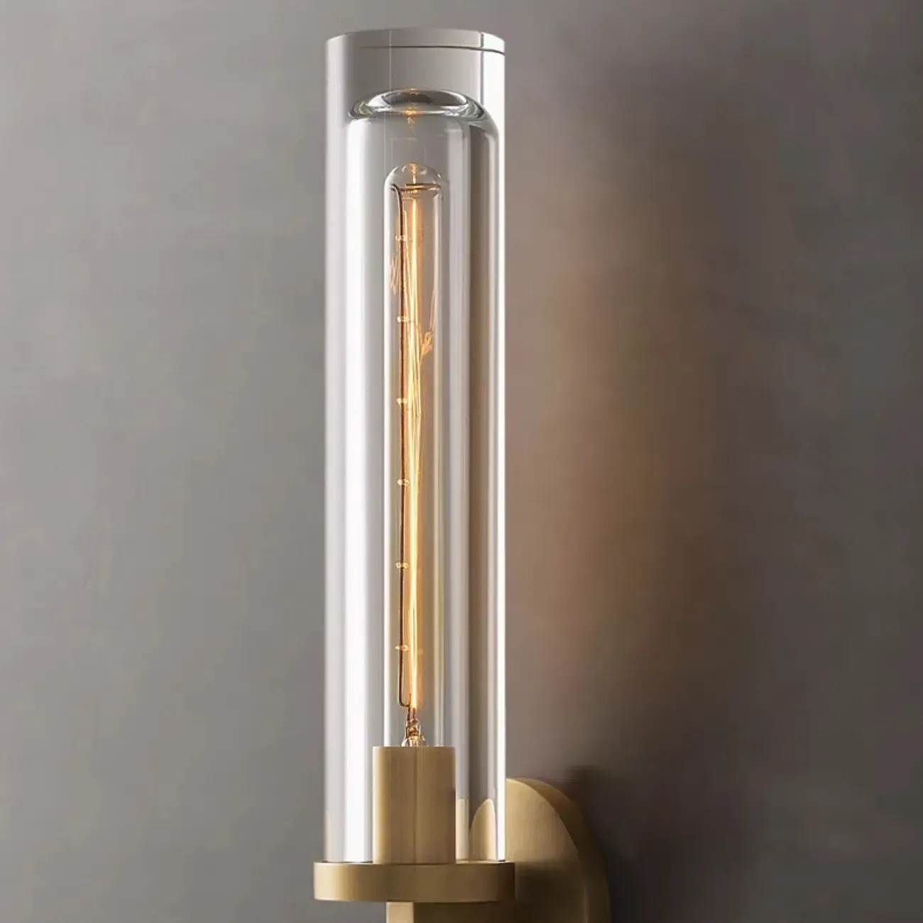 Modern Cylindrical Crystal Wall Sconce with LED Option Image - 13