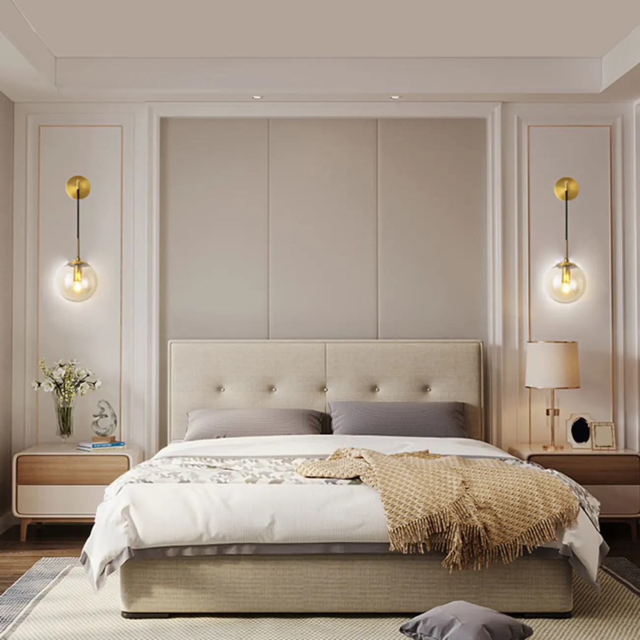 Modern Globe Wall Sconce with Clear Glass Shade Image - 7 | homeyfad