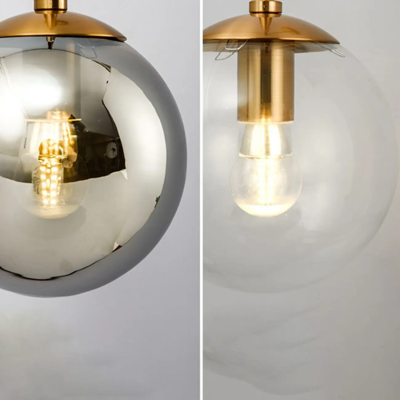Modern Globe Wall Sconce with Clear Glass Shade Image - 15 | homeyfad