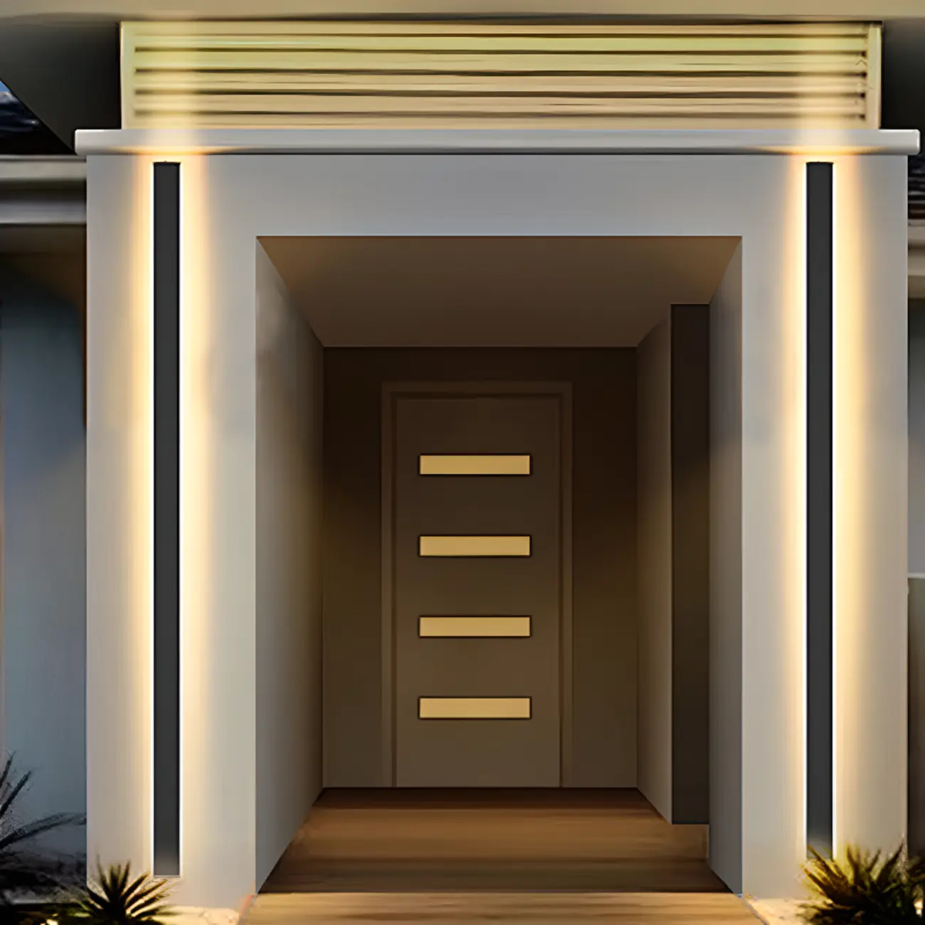 Modern Long Bar LED Outdoor Wall Light with Warm Light Image - 4 | homeyfad