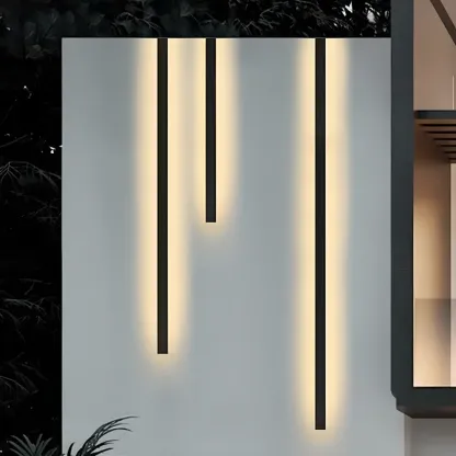 Modern Long Bar LED Outdoor Wall Light with Warm Light Image - 3
