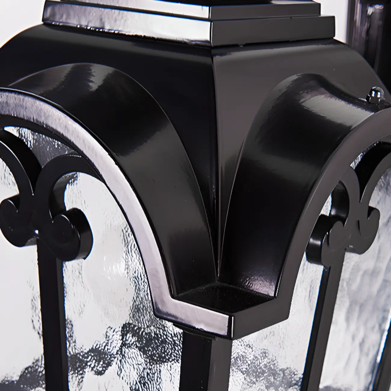 Industrial Curved Arm Black Outdoor Wall Lantern Sconce Image - 8 | homeyfad