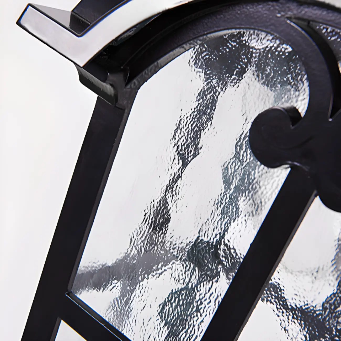 Industrial Curved Arm Black Outdoor Wall Lantern Sconce Image - 10 | homeyfad