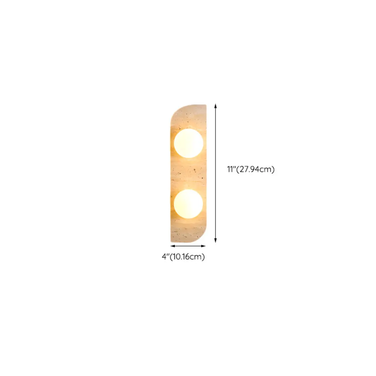 Modern Beige Stone Glass Globe Ambient Wall Sconce Image - 14 | homeyfad