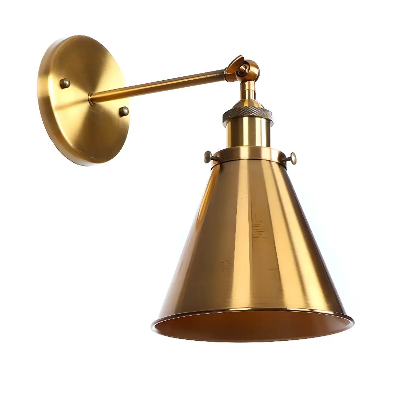 Vintage Brass Swing Arm Wall Light for Bedroom | HomeyFad