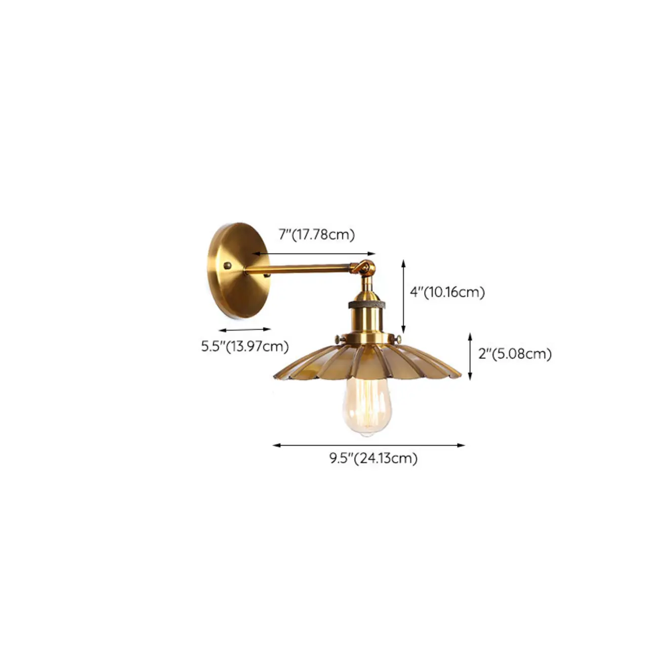Steampunk Gold Cone Wall Sconce for Modern Decor Image - 18 | homeyfad