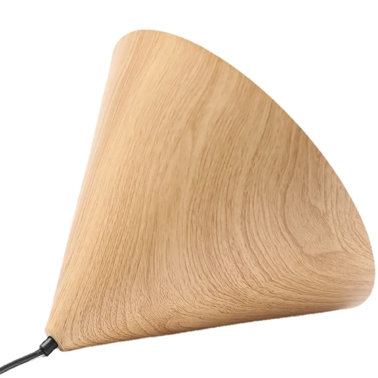 Modern Walnut Wood Conical Island Pendant Light Image - 4