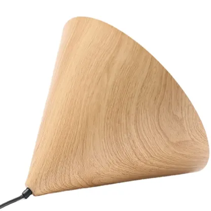 Modern Walnut Wood Conical Island Pendant Light Image - 4