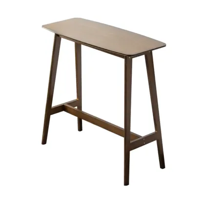 Orbicular Brown Wood Leggy Bar Tables Image - 5
