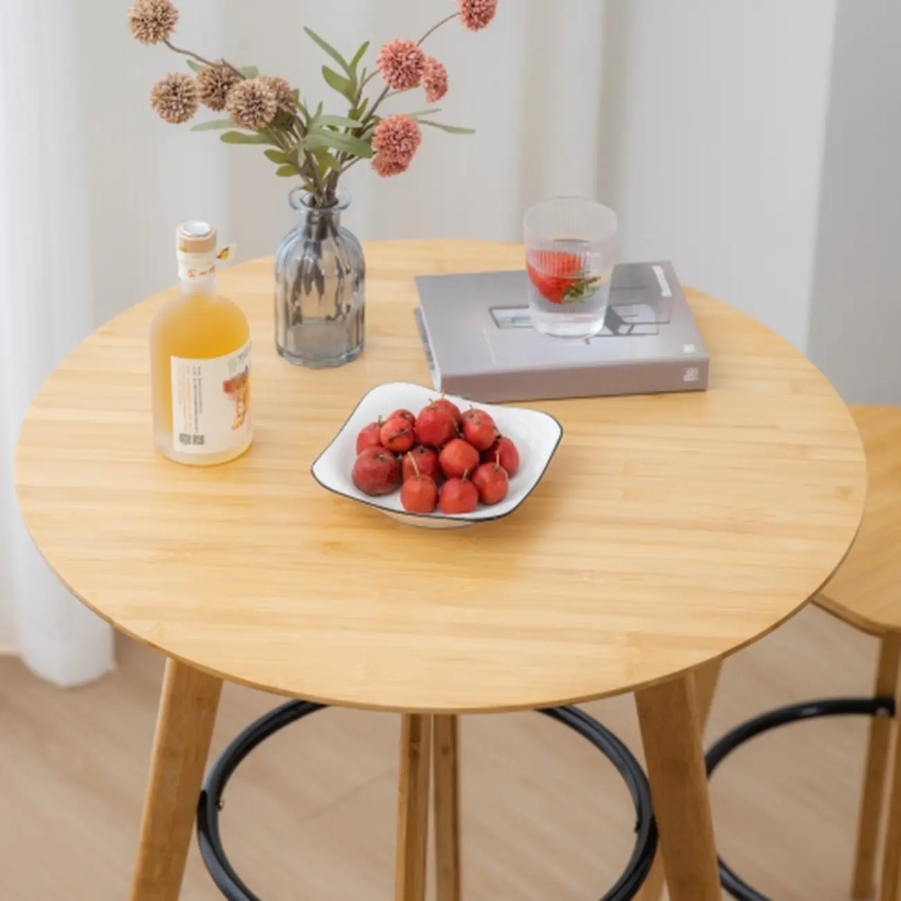 Orbicular Brown Wood Leggy Bar Tables Image - 9 | homeyfad