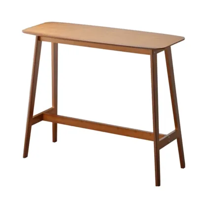 Orbicular Brown Wood Leggy Bar Tables Image - 10