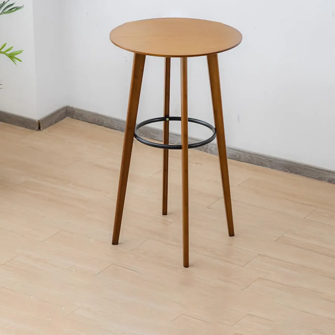 Orbicular Brown Wood Leggy Bar Tables Image - 15