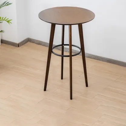 Orbicular Brown Wood Leggy Bar Tables Image - 17