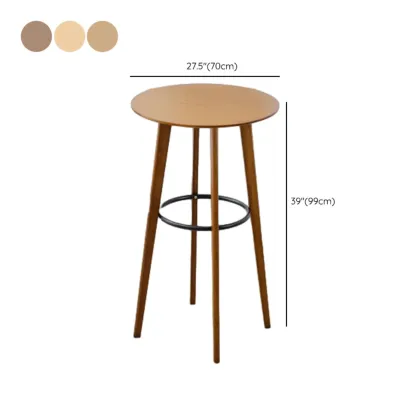 Orbicular Brown Wood Leggy Bar Tables Image - 20