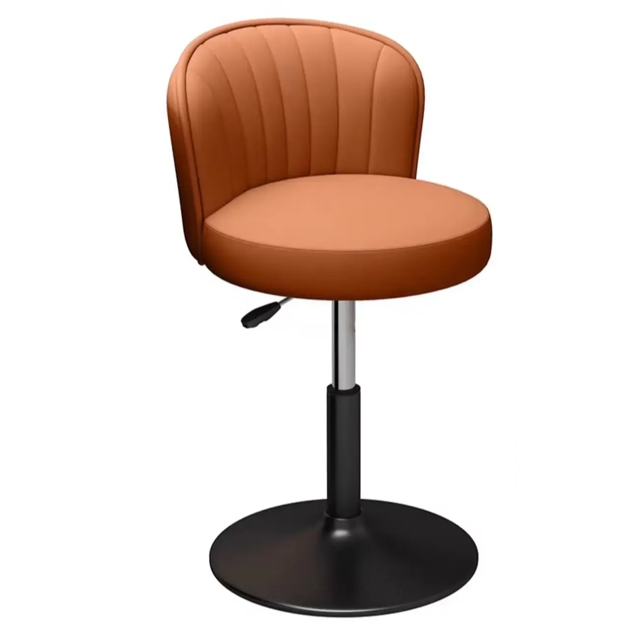 Contemporary Leather Upholstered Bar Stools with Low Back Image - 21