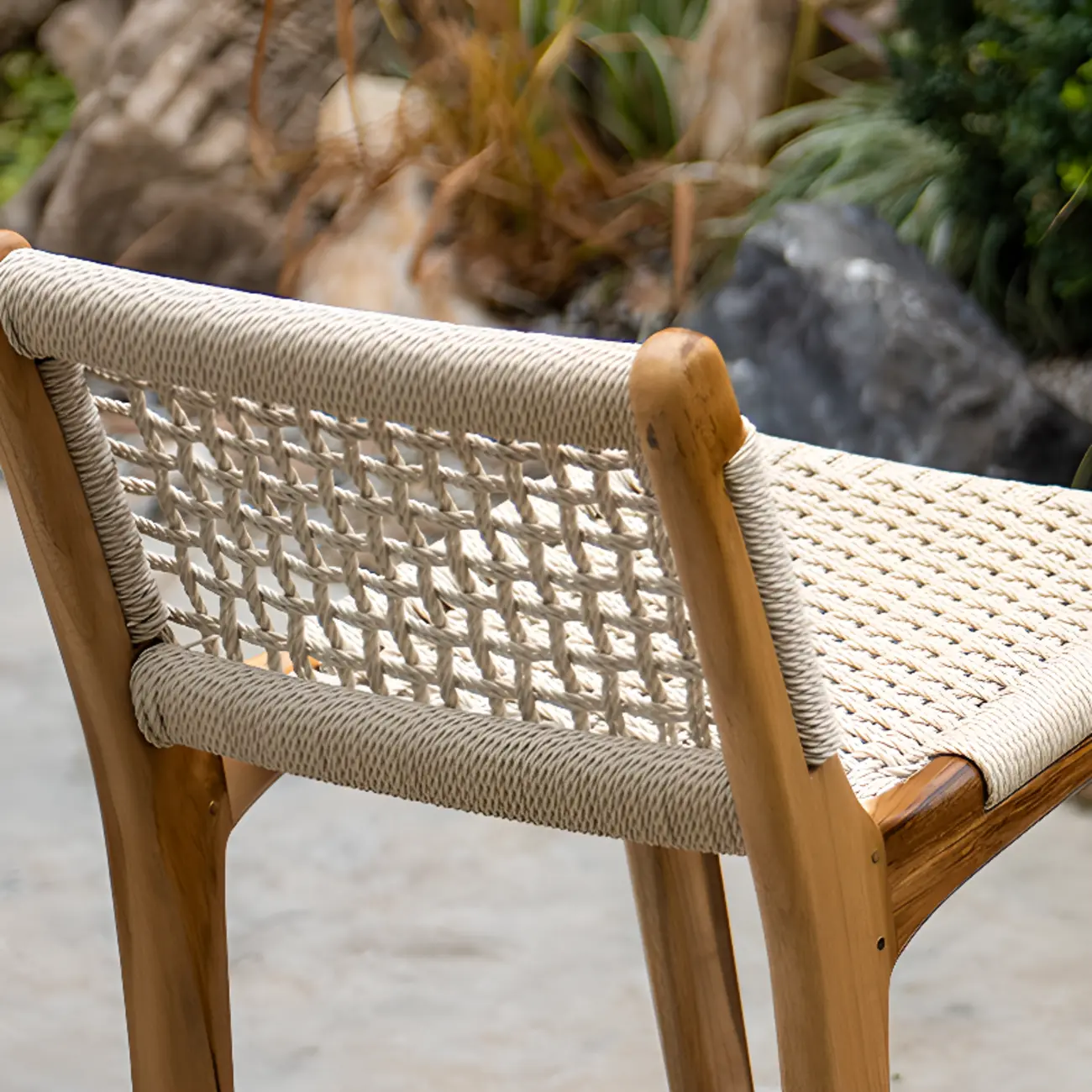 Rustic Wood Wicker Seat Counter Bar Stools with Back Image - 6 | homeyfad