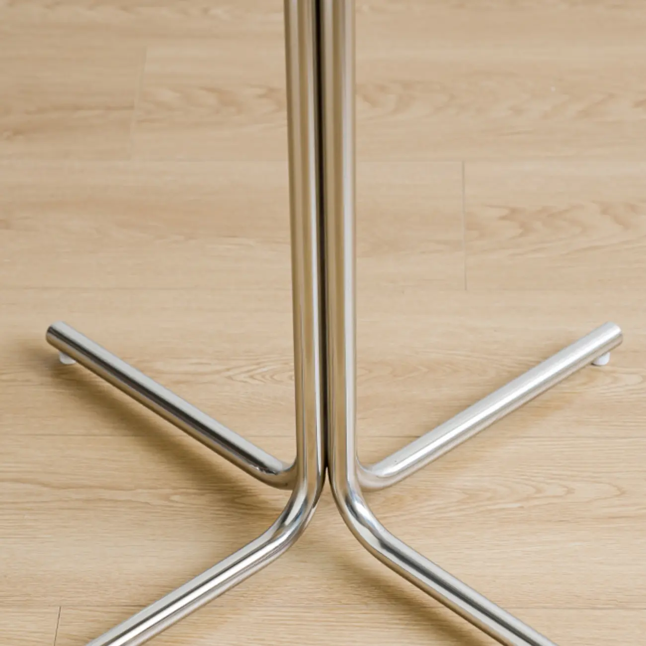 Modern Natural Wood Silver Metal Cross Legs Bar Tables Image - 16 | homeyfad