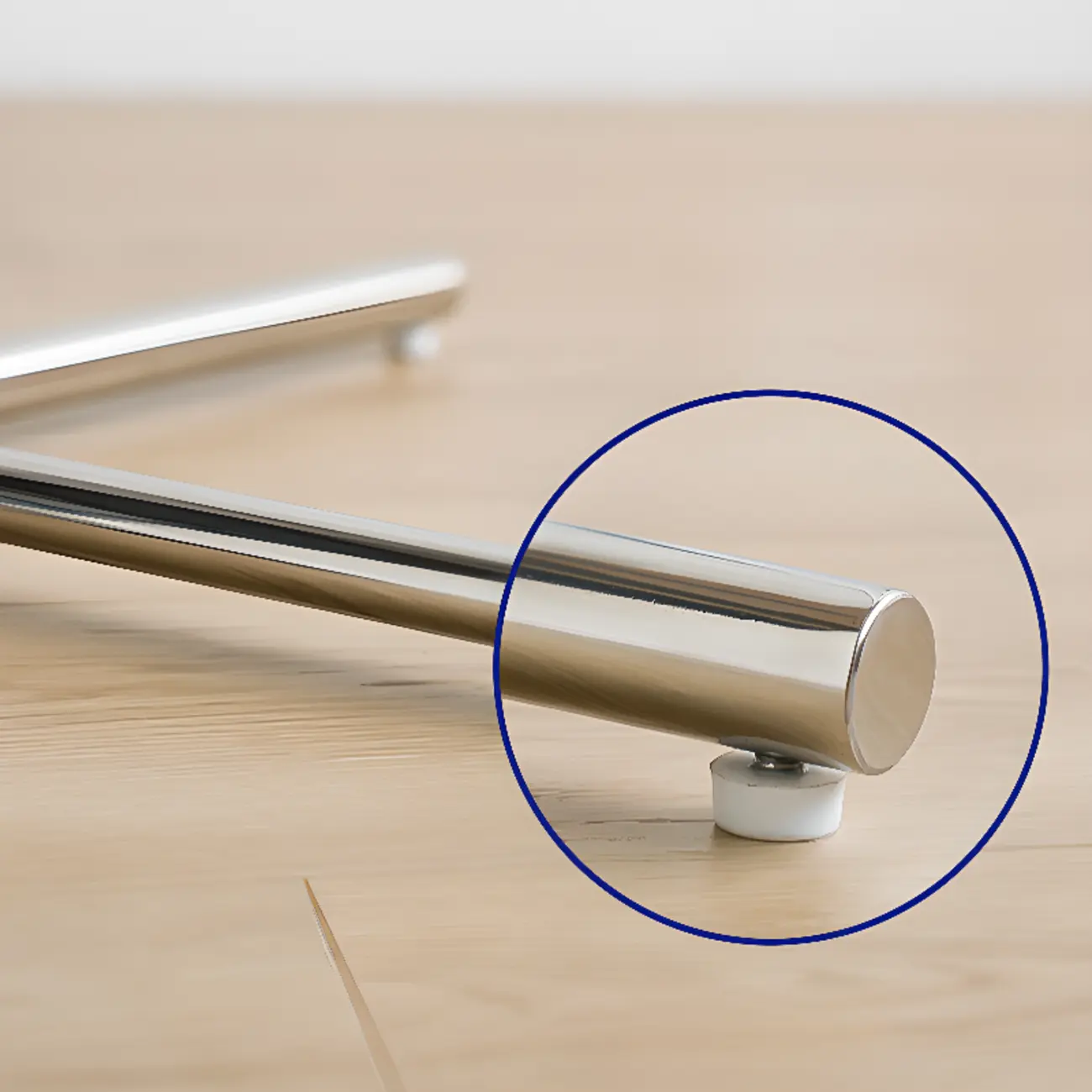 Modern Natural Wood Silver Metal Cross Legs Bar Tables Image - 17 | homeyfad