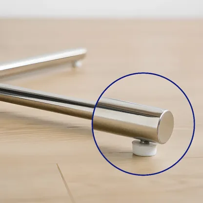 Modern Natural Wood Silver Metal Cross Legs Bar Tables Image - 17