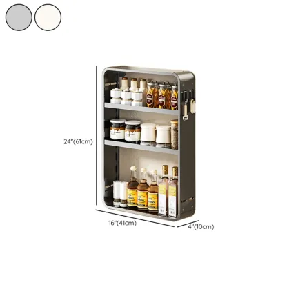 Simplistic Wall-installed Rack Shelf with Hooks, 4 Tiers/3 Tiers/2 Tiers Image - 20