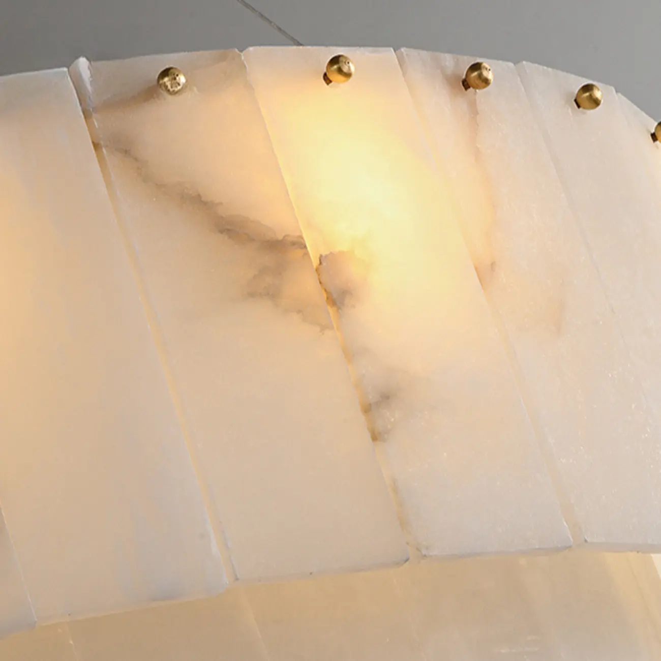 White Circular Alabaster Modern Ring Chandelier Light Image - 12 | homeyfad