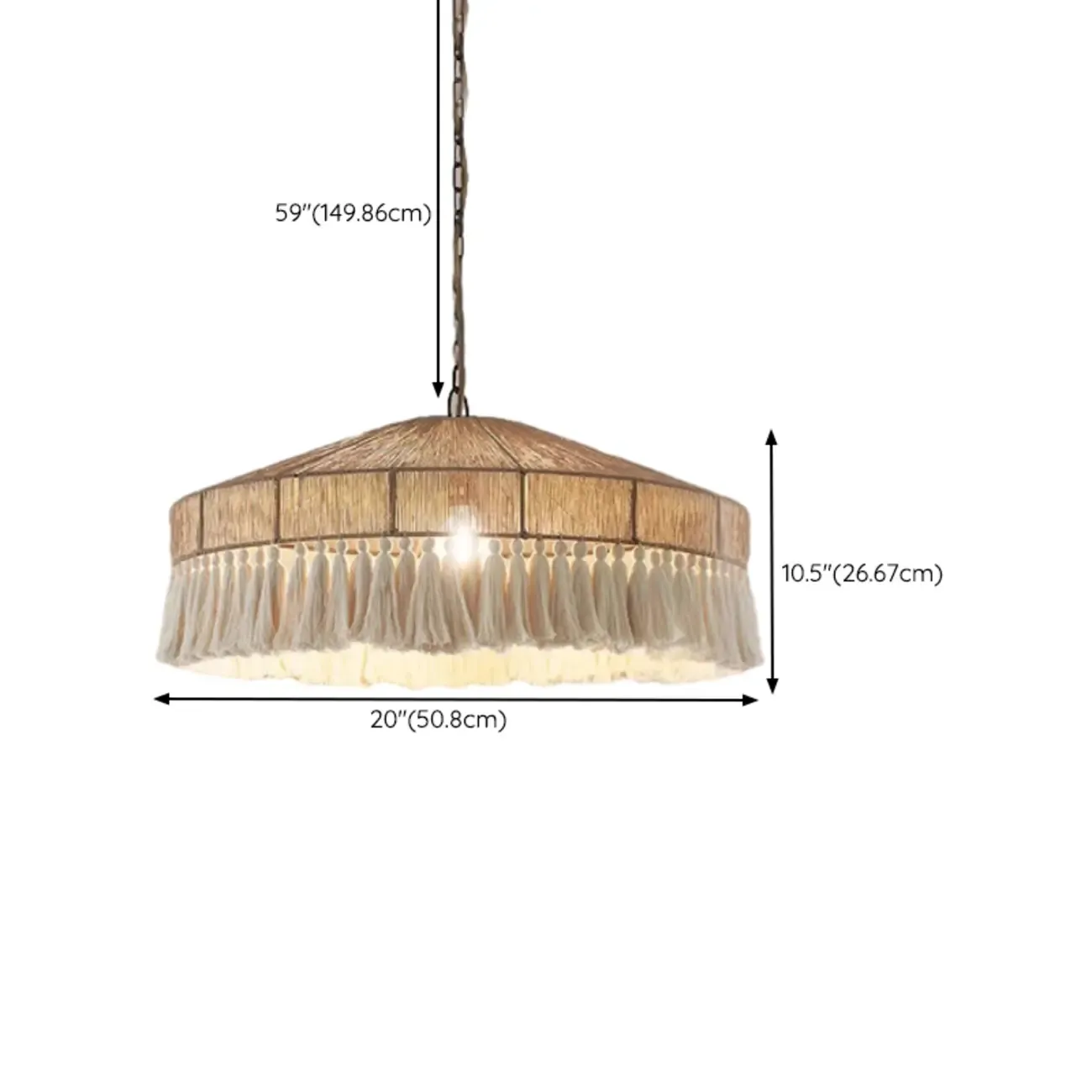 Oriental Dome Rope Shade Pendant Light for Dining Room Image - 14