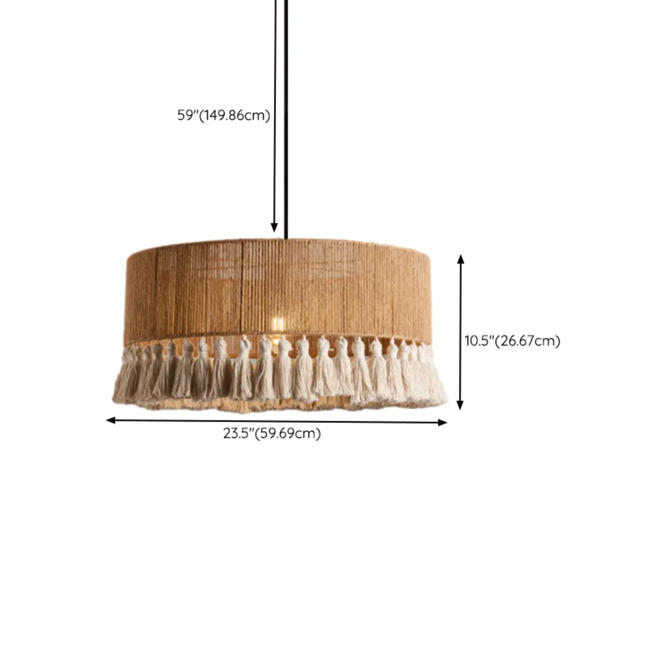 Oriental Dome Rope Shade Pendant Light for Dining Room Image - 15 | homeyfad