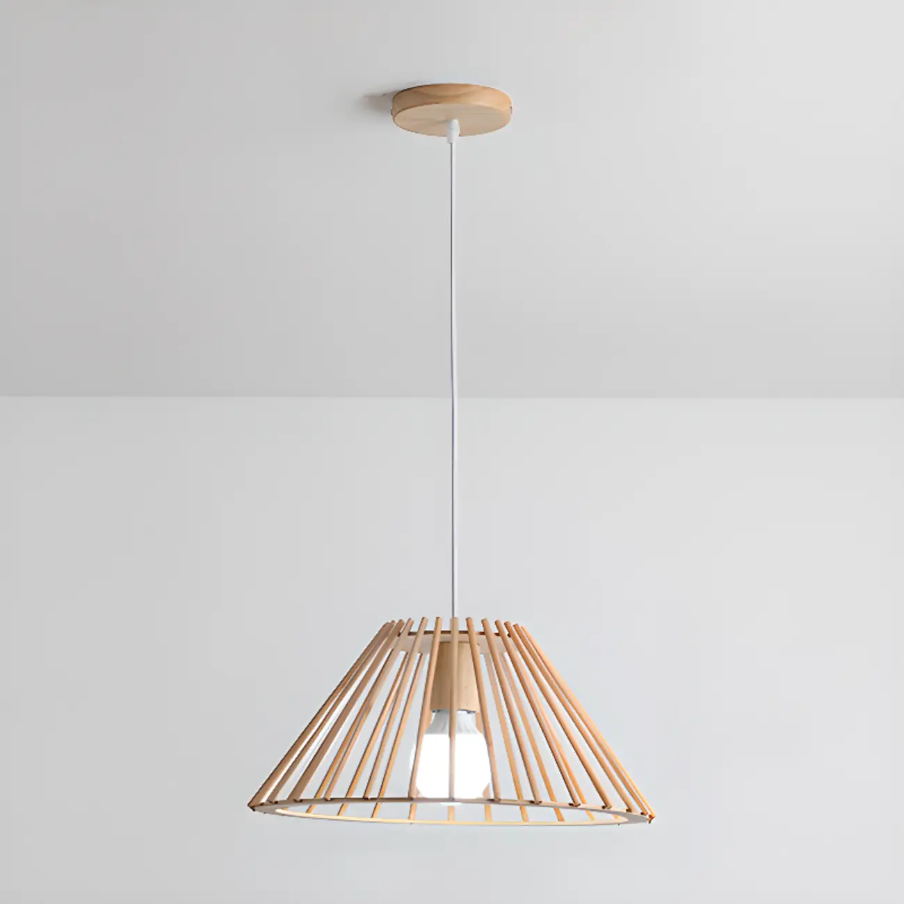 Modern Wood Geometric Island Pendant Light for Kitchen Image - 6 | homeyfad