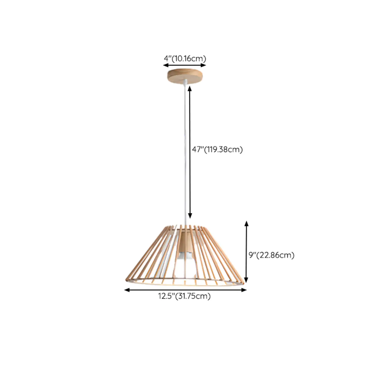 Modern Wood Geometric Island Pendant Light for Kitchen #size | homeyfad