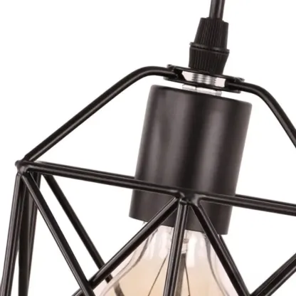 Industrial Black 1/3 Light Pendant Lights for Kitchen Island Hanging Image - 10