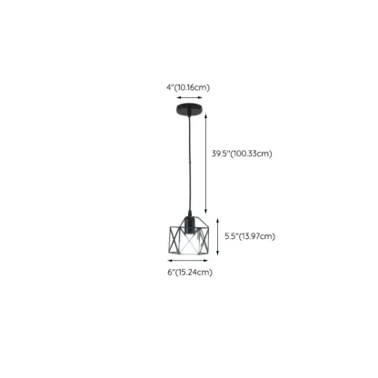 Industrial Black 1/3 Light Pendant Lights for Kitchen Island Hanging #size