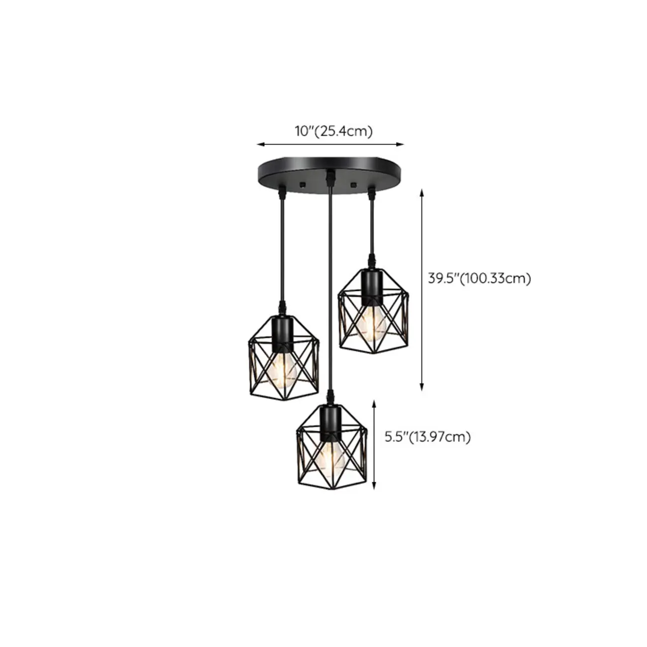 Industrial Black 1/3 Light Pendant Lights for Kitchen Island Hanging Image - 12 | homeyfad