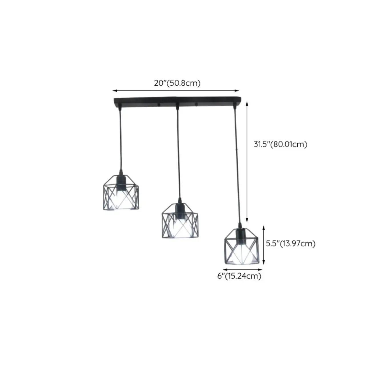 Industrial Black 1/3 Light Pendant Lights for Kitchen Island Hanging Image - 13 | homeyfad