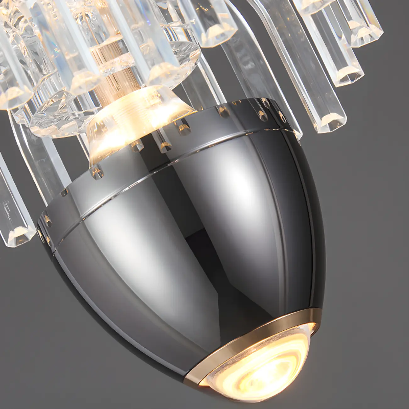 2-Light Black Metal Acrylic Dimming LED Pendant Light Image - 11 | homeyfad