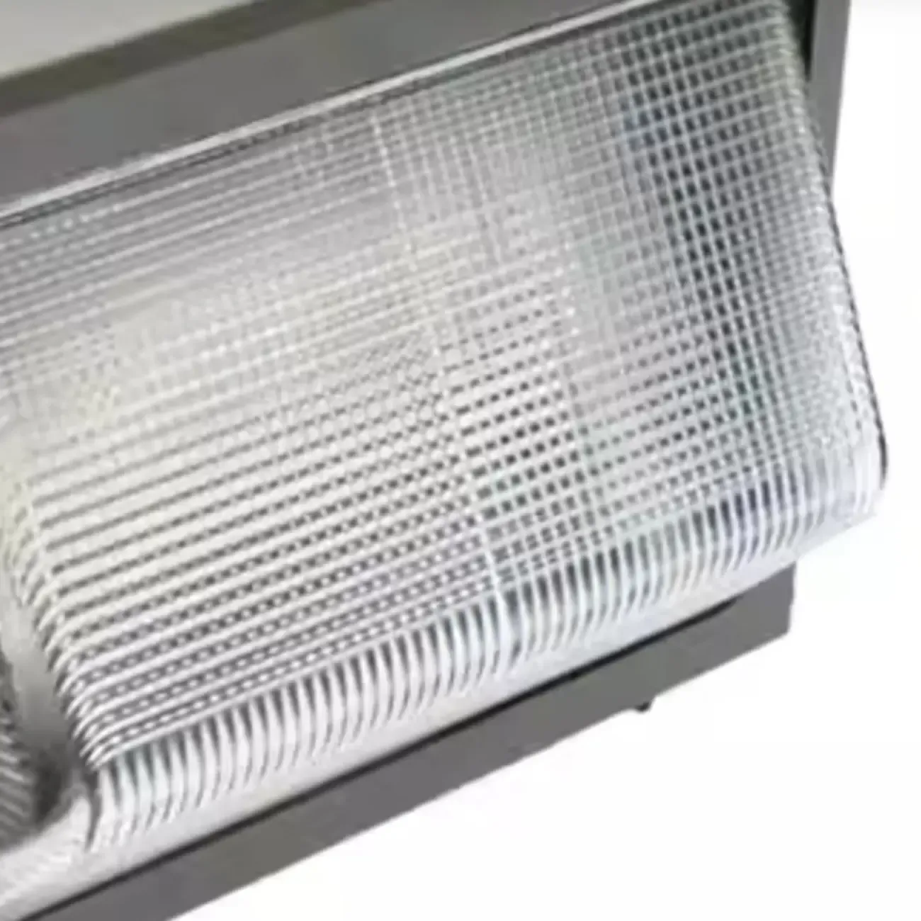 Modern Matte Grey Metal Geometric Clear Glass Wall Sconce Image - 3